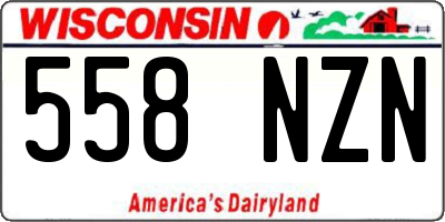 WI license plate 558NZN