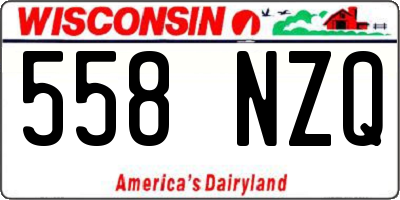 WI license plate 558NZQ