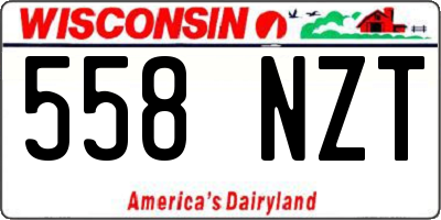 WI license plate 558NZT