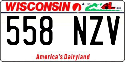 WI license plate 558NZV