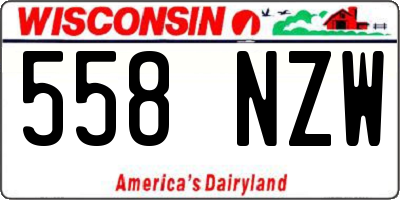 WI license plate 558NZW
