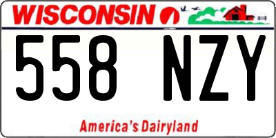 WI license plate 558NZY