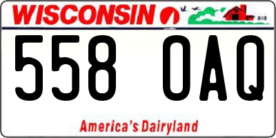 WI license plate 558OAQ