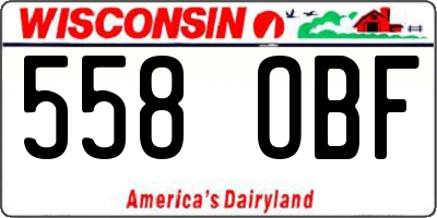 WI license plate 558OBF