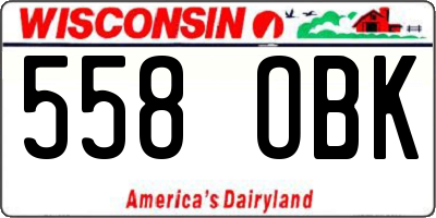 WI license plate 558OBK