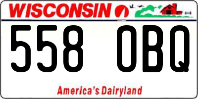 WI license plate 558OBQ