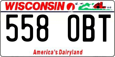 WI license plate 558OBT