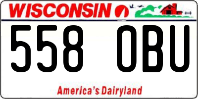 WI license plate 558OBU