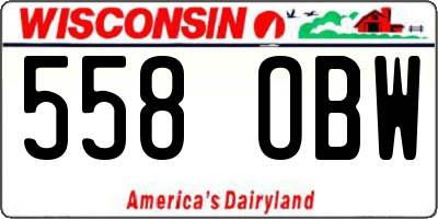 WI license plate 558OBW