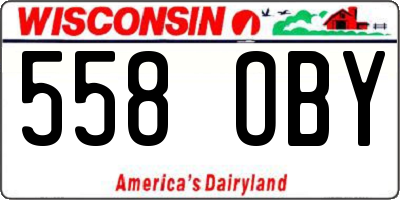 WI license plate 558OBY
