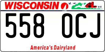 WI license plate 558OCJ