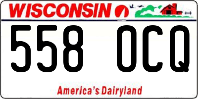 WI license plate 558OCQ