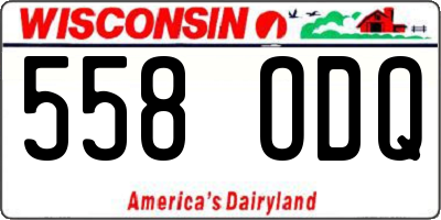 WI license plate 558ODQ