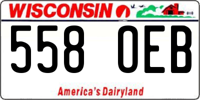 WI license plate 558OEB