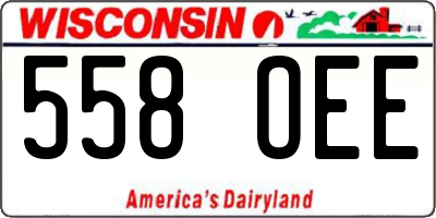 WI license plate 558OEE