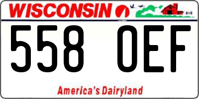 WI license plate 558OEF