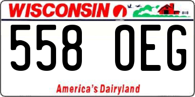 WI license plate 558OEG