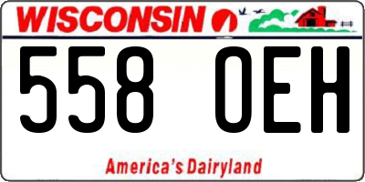 WI license plate 558OEH