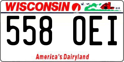 WI license plate 558OEI