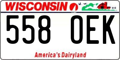 WI license plate 558OEK