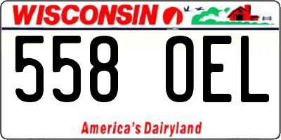WI license plate 558OEL