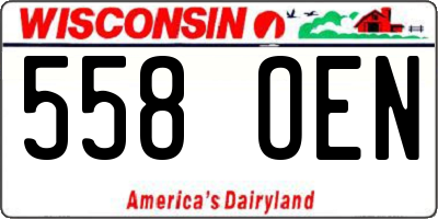 WI license plate 558OEN