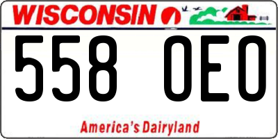 WI license plate 558OEO