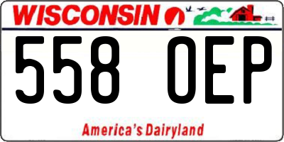 WI license plate 558OEP