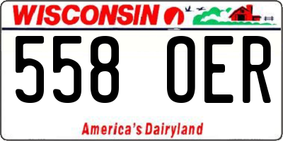WI license plate 558OER