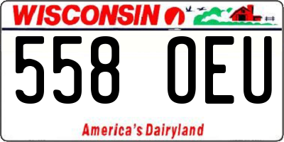 WI license plate 558OEU