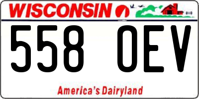 WI license plate 558OEV
