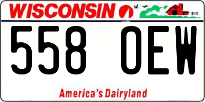 WI license plate 558OEW