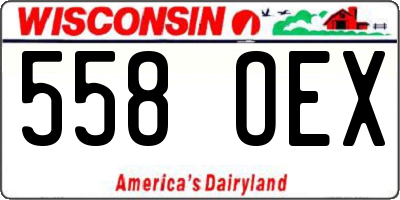 WI license plate 558OEX