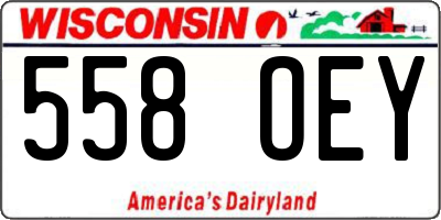 WI license plate 558OEY