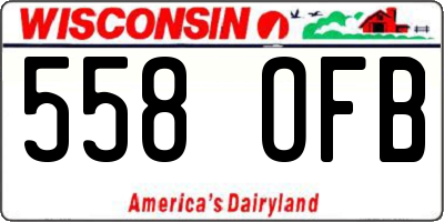 WI license plate 558OFB