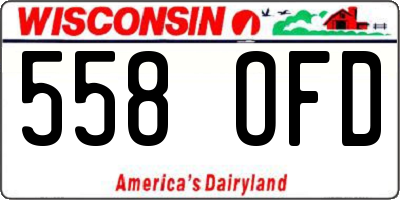 WI license plate 558OFD