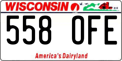 WI license plate 558OFE