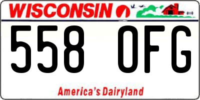 WI license plate 558OFG