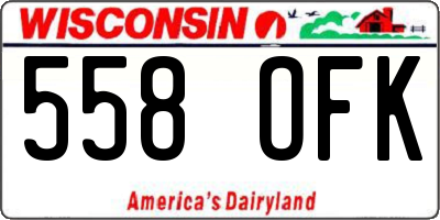 WI license plate 558OFK