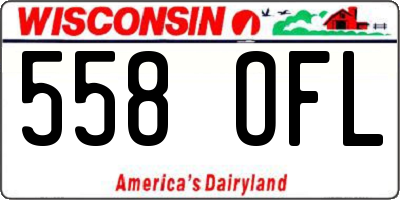 WI license plate 558OFL