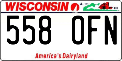 WI license plate 558OFN