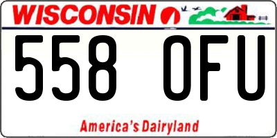WI license plate 558OFU