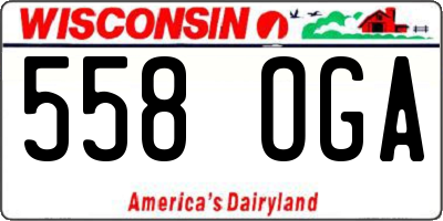 WI license plate 558OGA