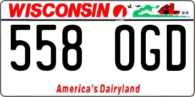 WI license plate 558OGD