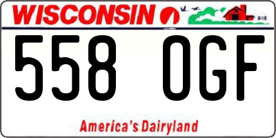 WI license plate 558OGF
