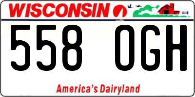 WI license plate 558OGH