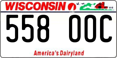 WI license plate 558OOC