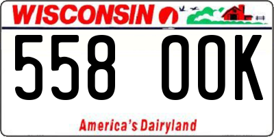 WI license plate 558OOK