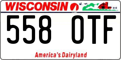 WI license plate 558OTF