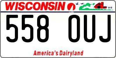 WI license plate 558OUJ
